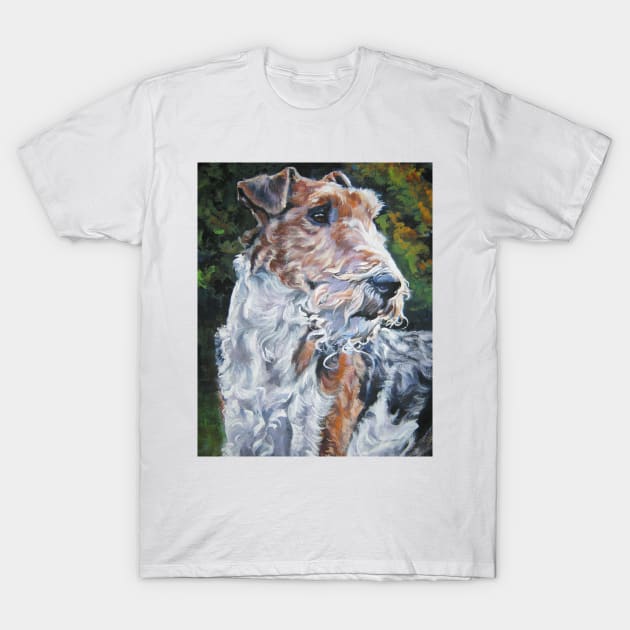 wire fox terrier fine art painting T-Shirt by LASHEPARD